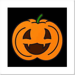 Cute pumpkin laughing | Halloween Pumpkin | spooky Posters and Art